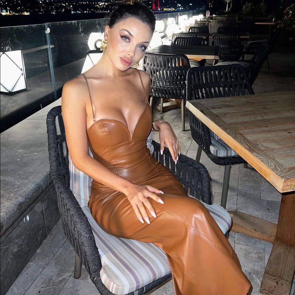 ZARA FAUX LEATHER DRESS